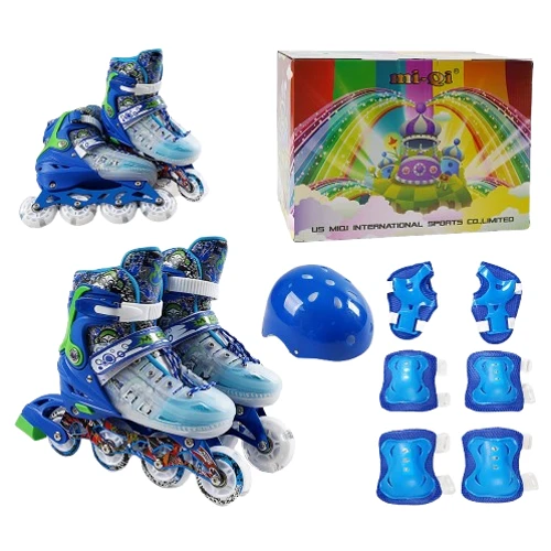 Раздвижные ролики Best Roller колеса PU 9620-11 М (34-38) Синие