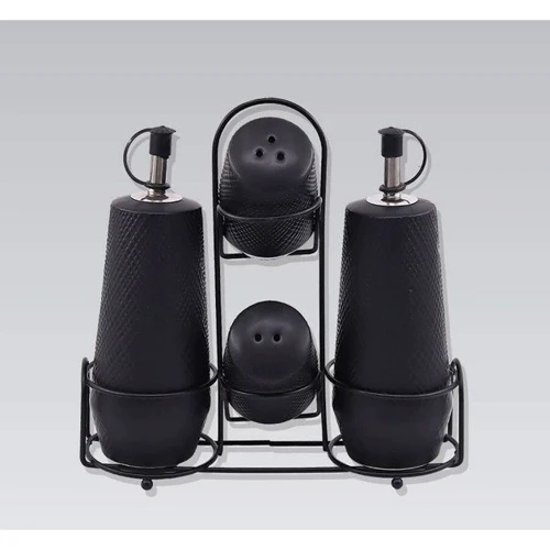 Набір для спецій Maestro 5 пр. Black (20001-04S-MR): Тип Набір для спецій на підставці