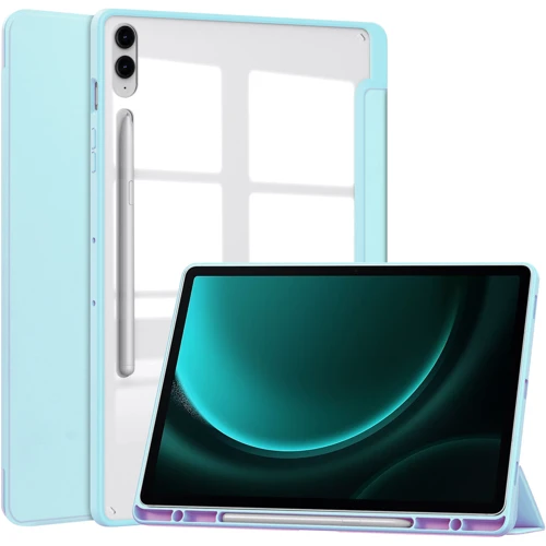 Аксесуар для планшетних ПК BeCover Case Book Soft Edge з Pencil Mount Light Blue для Samsung X810 Galaxy Tab S9 Plus / S9 FE Plus SM-X610/SM-X616B (710407): Колір блакитний
