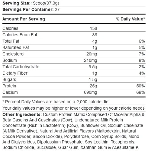 Протеин SAN Casein Fusion 1000 g /27 servings/ Vanilla: Вид Казеины
