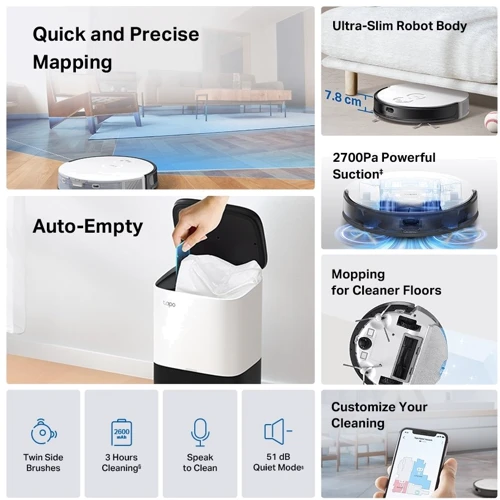 Робот-пилосос TP-Link Tapo RV20 Mop Plus фото 4