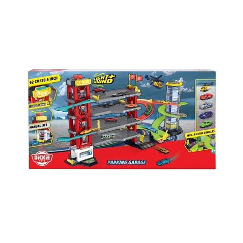 Игровой набор Dickie Toys Паркинг четыре этажа, лифт, 4 авто и вертолет (3339000)