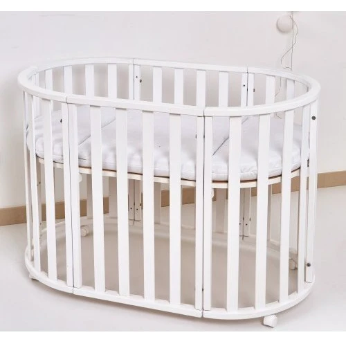 Кровать детская Twins Cozy овальная 160х60 9800-TC-160-01, белая