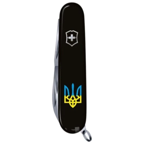Мультитул Victorinox Huntsman Ukraine 91мм/15 функций/черный /Трезубец сине-желтый (1.3713.3_T0016u): Количество функций 15