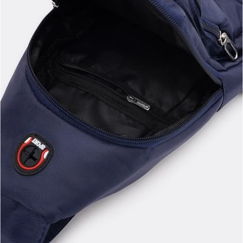 Чоловіча сумка-слінг Monsen синя (C1sa9903n-navy): Фактура Тканая, Матовая