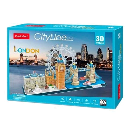 3D пазл CubicFun City Line Лондон (MC253h): Вид міста, країни і архітектурні споруди