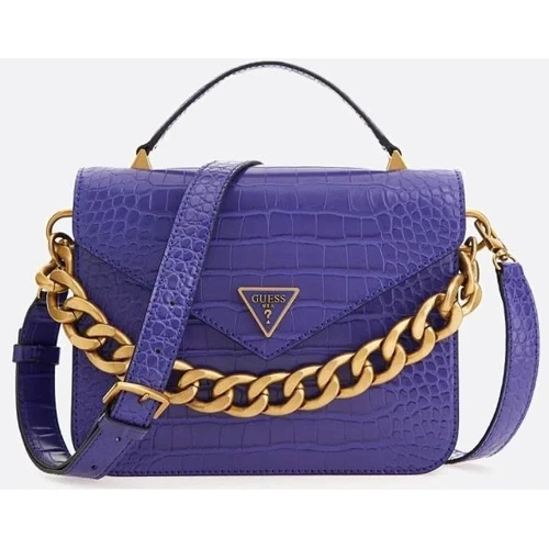 Жіноча сумка-сетчел GUESS RETOUR TOP HANDLE FLAP фіолетова (HWCC8664200-VIO)