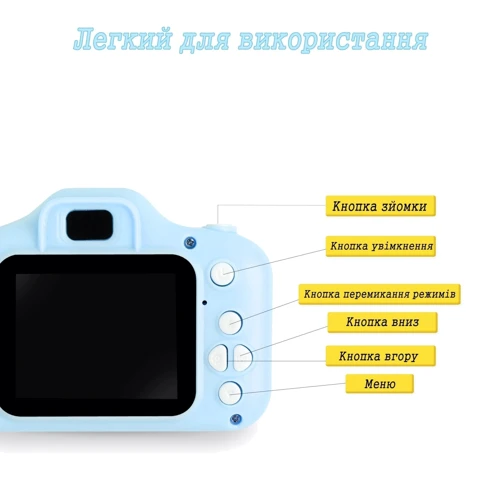 КОМПЛЕКТ! Цифровой детский фотоаппарат XoKo KVR-001 голубой+карта памяти 32GB фото 9