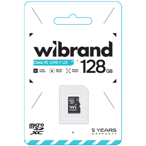 Карта памяти Wibrand 128Gb microSDXC Сlass 10 UHS-I U3 (WICDHU3/128GB)