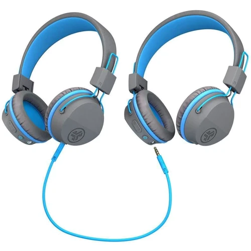 Навушники JLab JBuddies Studio Wireless Graphite/Blue (IEUHBSTUDIORGRYBLU4): Тип кріплення оголовные