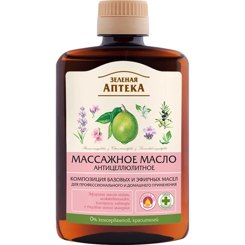 Зелена Аптека Олія масажна антицелюлітна 200 ml