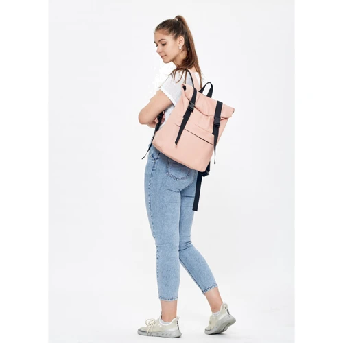 Женский рюкзак Sambag RollTop Milton пудровый (24211006): Пол Женский