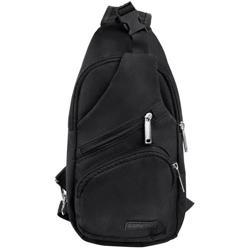 Мужская сумка-слинг DNK Leather черная (DNK-JOKER-2-BAG-1): Стиль Повседневный (Casual)