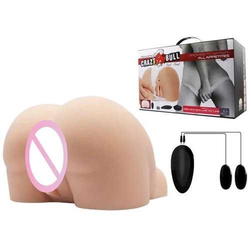 Мастурбатор с вибрацией LYBAILE Crazy Bull Masturbator Vagina and Ass Vibrating Flesh