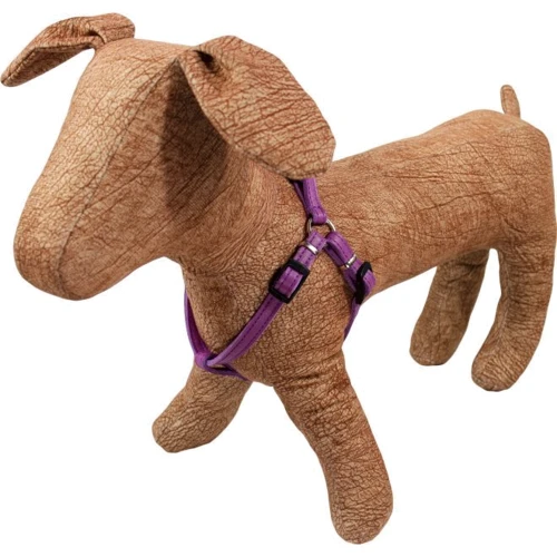 Шлейка Lucky Pet шкіряна подвійна 1x23-30 см фіолетова (4820224217666): Виробник Lucky Pet
