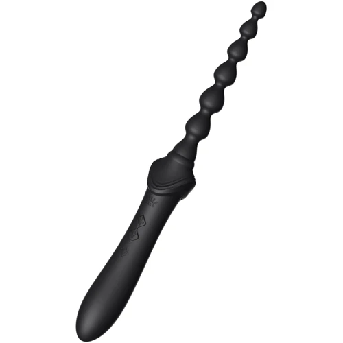 Мультифункциональный вибратор Zalo - Bess 2 Obsidian Black (4 насадки, подогрев)