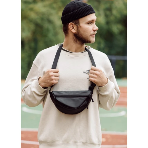 Сумка чоловіча Sambag Urban SKHm чорна (85151001m): Фактура Матовая, Зернистая
