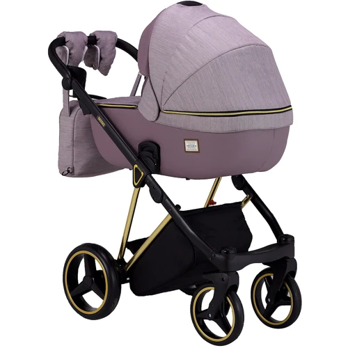 Коляска 2 в 1 Adamex Mimi Polar (Gold) Y811 сиреневый - сиреневый кожа (выдавленная точка) (623381): Возможность установки люльки есть