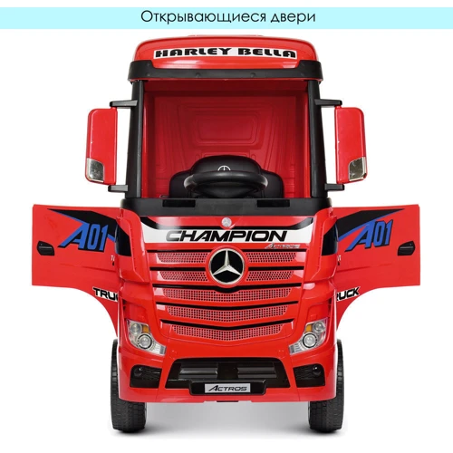 Детский электромобиль Грузовик Bambi Racer Mercedes с прицепом, красный (M 4208EBLR-3(2)): Максимальная скорость, км/ч 5