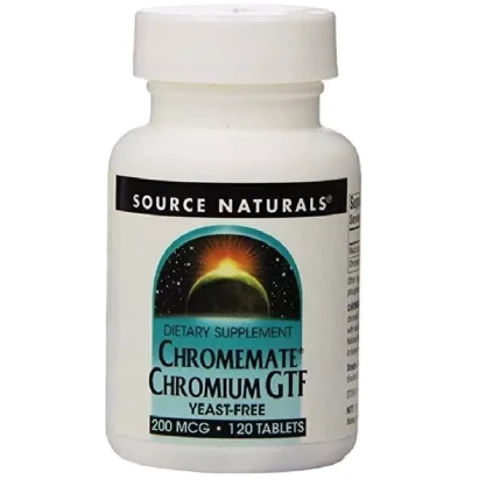 Source Naturals ChromeMate Хром GTF 200 мкг 120 таблеток