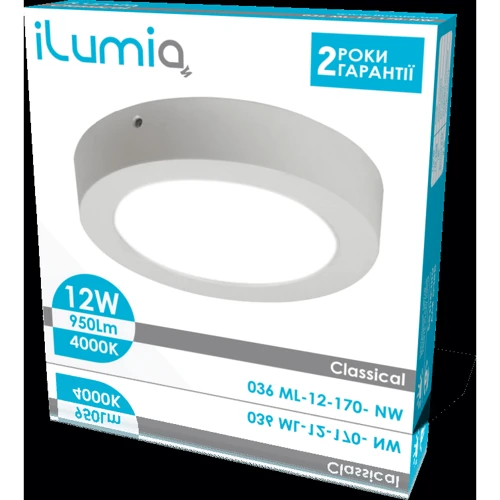 Ilumia 036 ML-12-170-NW 950Лм, 12Вт, 165мм, 4000К (LP5366): Производитель Ilumia