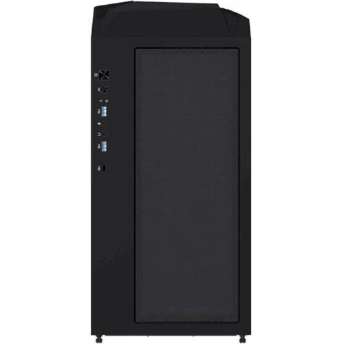 Корпус GIGABYTE C301 GLASS BLACK (GB-C301GW): Матеріал передній панелі пластик і метал