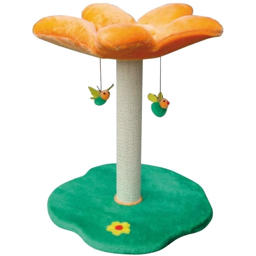 Когтеточка Croci Tree Flowers Primrose 45х45 см столб 56 см разноцветная (C6020084): Размеры основания 45х45 см