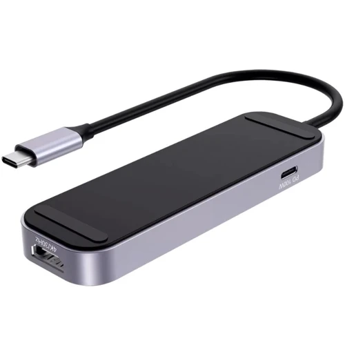 Адаптер Proove Adapter Shadow USB-C to 2xUSB3.0+2xUSB-C+HDMI Dark Gray (HBSW10221205): Інтерфейс підключення HDMI, USB 3.0, USB-C
