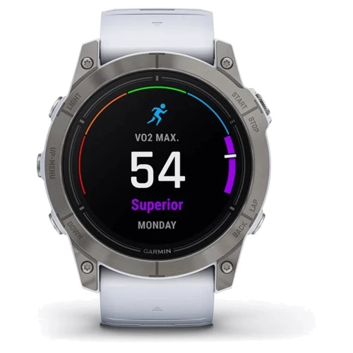 Смарт-часы Garmin Epix Pro (Gen 2) 51mm Sapphire Titanium with Whitestone Band (010-02804-11): Дисплей 1.4 AMOLED (454x454)