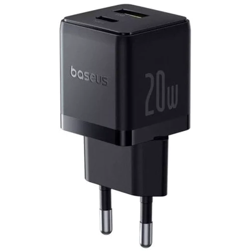 Зарядное устройство Baseus Wall Charger Palm USB-C+USB 20W with USB-C Cable Black (P10111608113-01): Особенности Power Delivery (PD), Быстрая зарядка, USB-C