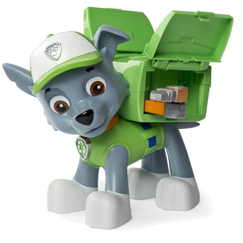 Персонаж мультфільму Щенячий патруль PAW Patrol (Spin Master) Велика фігурка Роккі з механічною функцією (SM16622-4): Серія Paw Patrol (Щенячий патруль)