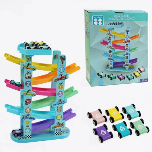 Трек C 65797 дерев'яний 6 машинок: Виробник Noname