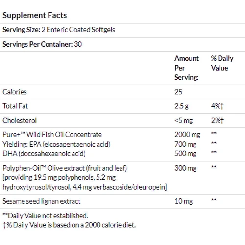 Life Extension Super Omega-3, 60 Enteric Coated Softgels (LEX-19856): Форма випуску капсули