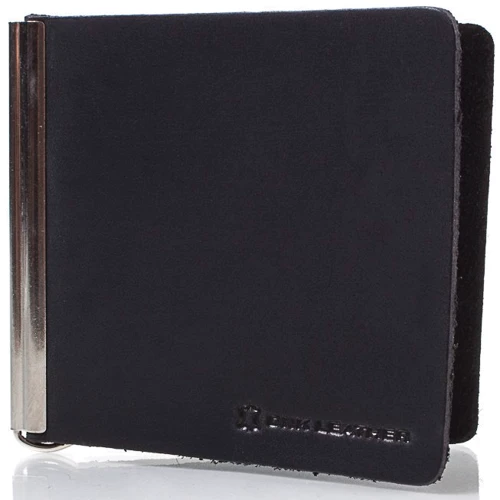 Мужской зажим для денег DNK Leather черный (DNK-Spring-clamp-Hcol-J)