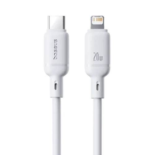 Кабель Baseus Cable USB-C to Lightning Silky Series 20W 2m White (P10377700213-01)