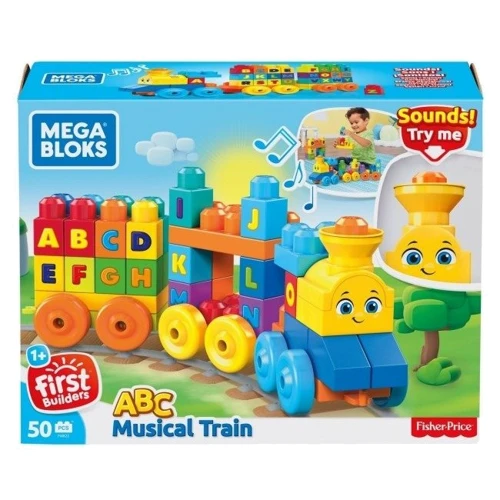 Конструктор Mega Bloks Музыкальный паровозик 50 деталей (FWK22)