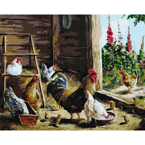 Картина по номерам Идейка Курятник ©Александр Закусилов 40х50 см (KHO4346)