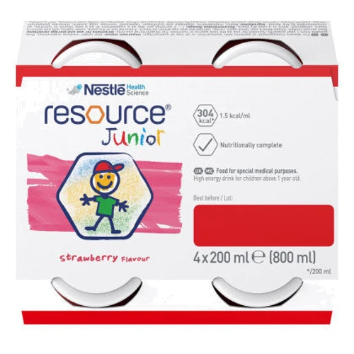 Энтеральное питание Nestle Resource Junior Strawberry со вкусом клубники 4х200 мл (1000255) фото 7