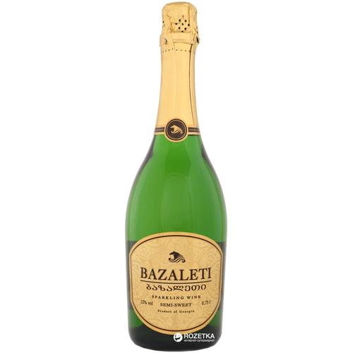 Вино игристое Bazaleti белое полусладкое 12% 0.75 л (4860001689903)