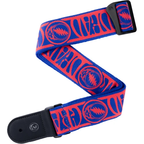 Гитарный ремень D'ADDARIO 50GD00 GRATEFUL DEAD GUITAR STRAP - Steal Your Face, Red/Blue