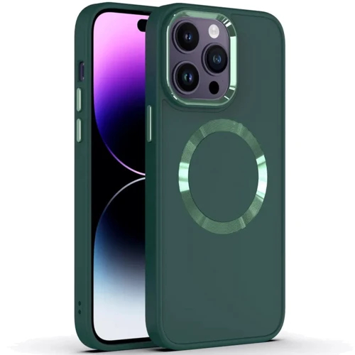Чехол для iPhone TPU Case Bonbon Metal Style with MagSafe Army Green for iPhone 12/12 Pro