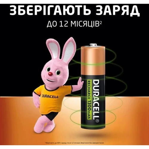 Аккумуляторы Duracell AA HR6 1300mAh * 4 (5007324): Тип АА