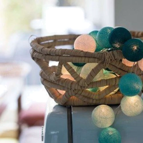 Гирлянда Cotton ball lights на 10 шаров 2,7м, Aqua: Применение Для дома