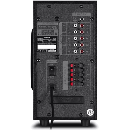 Акустична система SVEN HT-201 black: Вихідна потужність колонок 60 Вт