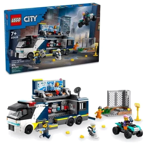 Конструктор LEGO City Передвижная полицейская криминалистическая лаборатория 674 деталей (60418): Серия City
