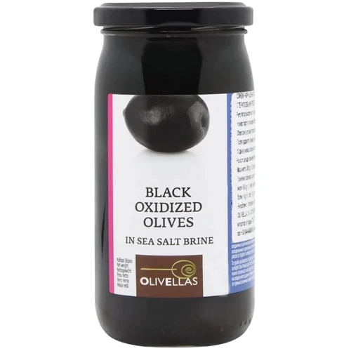 Оливки Olivellas чорні цільні в розсолі 200 г (5206690103488)