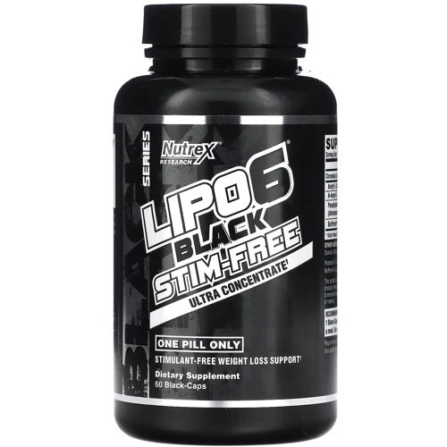 Жироспалювач Nutrex Lipo-6 Black Ultra Concentrate Stim-Free 60 capsules