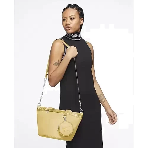 Жіноча сумка Nike W NSW Futura LX Tote - NK Air жовта (DR5671-795 - MISC): Тип ручки Со съемным ремнем, Плечевой ремень, С двумя ручками