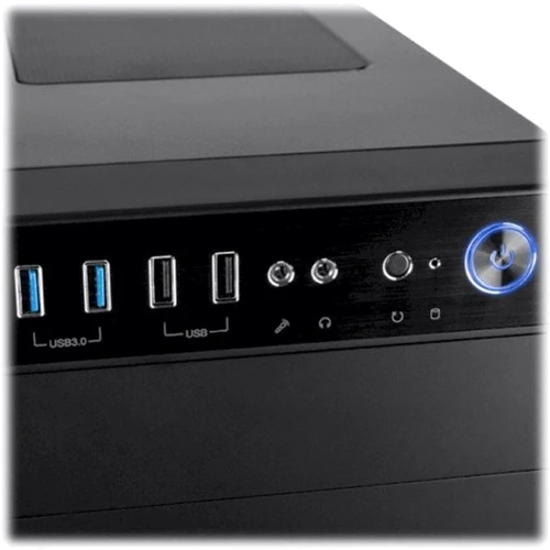 Корпус Modecom Oberon PRO BLACK (AT-OBERON-PR-10-000000-00): Материал передней панели пластик