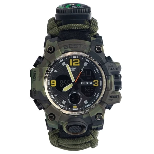 Наручные часы Besta Life Pro Khaki з компасом: Механизм Кварцевый